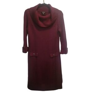 Tahari Burgundy Sweater Dress